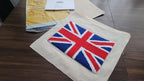 Homeartparis Punch Needle UK Flag Pillow - Handmade Union Jack Tufted Cushion by Seval Özsoy - Patriotic British Decor - Available as Cover Only or with Filling