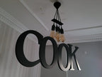Custom Connected Wooden Letter Pendant Lamp - Homeartparis production