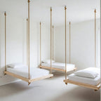 Desing Hanging Swing bed Set | Includes Cushion & Pillow, 70x190 cm Porch Swing, Modular Joinable Design, Floating Sofa