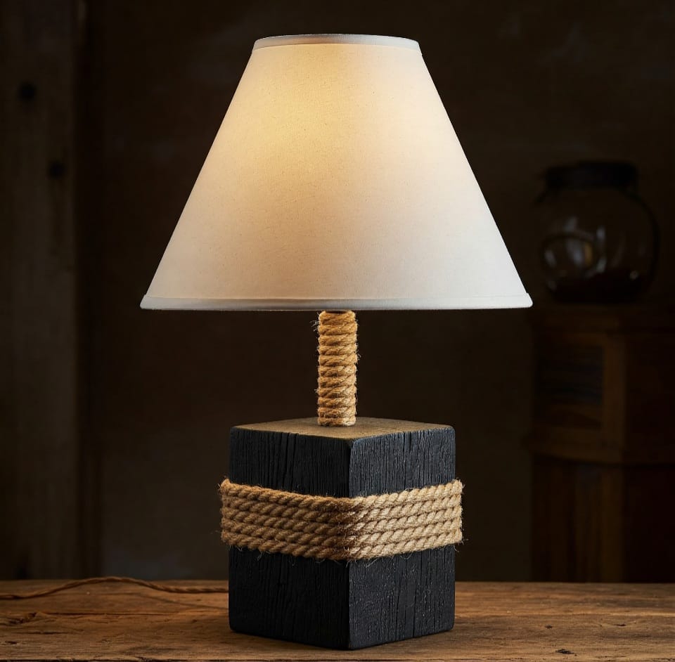 Luxury Rustic Modern Table Lamp & Lampshade - Homeartparis production