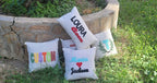 Homeartparis Custom Punch Needle Name Pillow - Personalized Monogram Initial Cushion by Seval Özsoy - Unique Linen Decor Gift - Available as Cover or with Insert