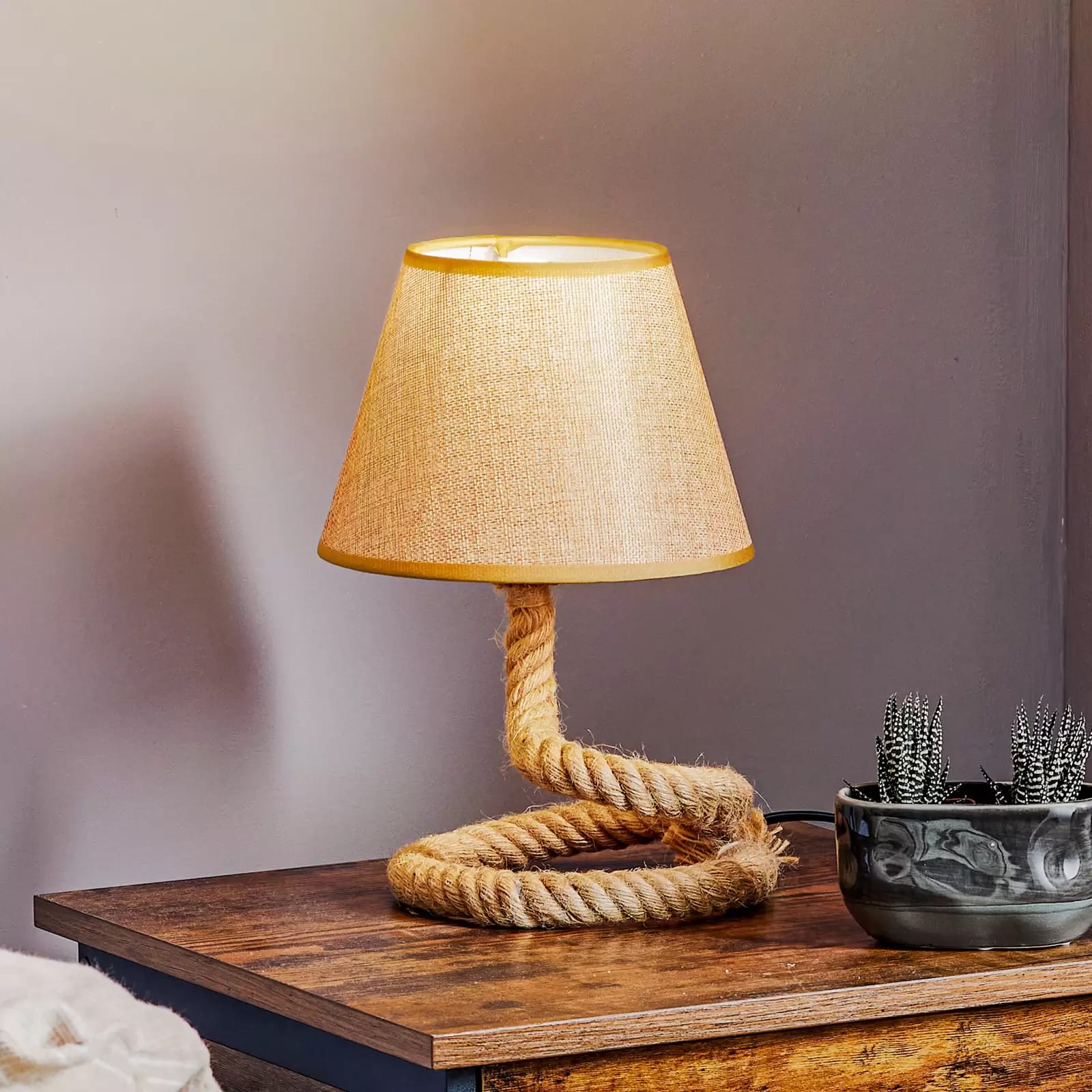 Magic Touch: Handcrafted Rustic Jute Rope Table Lamp - Homeartparis production
Important Note: Free Worldwide Shipping & Universal Electrical Compatibility!