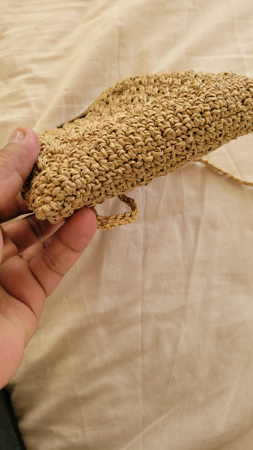Minimalist Straw Crossbody Bag - Handmade Woven Raffia Style Purse by Seval Özsoy - Natural Boho Summer Bag - Unique Artisan Gift for Her