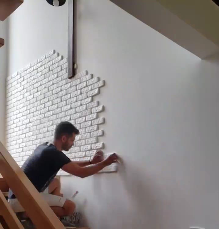Handmade Decorative Paintable Bricks - Set of 100