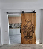 Solid Wood Sliding Barn Door - Custom Artisanal Interior Door with Hardware - Homeartparis production