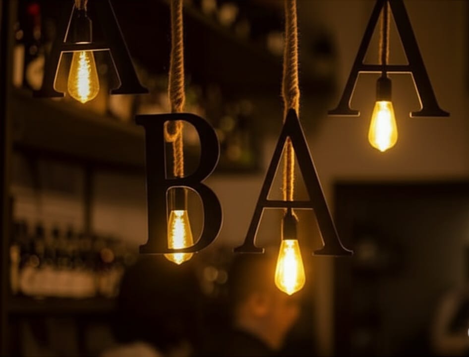 Customizable Wooden Letter & Number Jute Rope Pendant Lamp - Homeartparis production