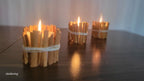 Natural Cinnamon Stick Candle , 3 pcs Handmade candle,  Rustic Table Centerpiece Homeartparis production