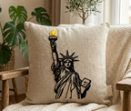 Statue of Liberty Handmade Punch Needle Pillow Homeartparis production