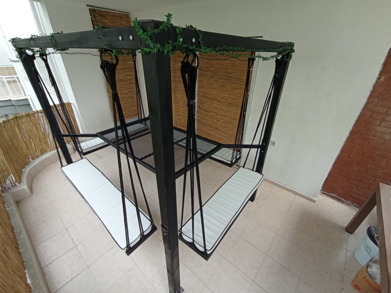 Custom 10 Person Swing Table Dining Set - 1.3 Ton Capacity Heavy-Duty Metal Frame Commercial Furniture by home art paris