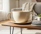 GIANT Ceramic Coffee Cup Planter | Oversized Cafe Decor Mug | Unique Statement Kitchen & Restaurant Decor