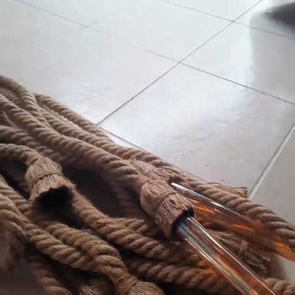 Grand 40-Arm Linear Jute Rope Chandelier - Extra Long Customizable Cascade Lighting - Homeartparis production