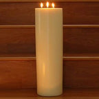 Set of 3 Majestic Tall Pillar Candles - Luxury Floor Candles - Homeartparis production