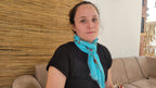 Vintage Natural Root Dyed Handmade Lace Scarf / Multi-Way Bandana - Homeartparis production