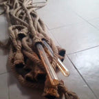Grand 40-Arm Linear Jute Rope Chandelier - Extra Long Customizable Cascade Lighting - Homeartparis production