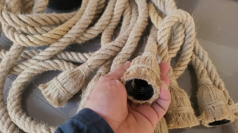 Rope Chandelier Scandinavian Multi Pendant Spider Light Homeartparis production