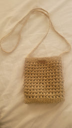 Minimalist Straw Crossbody Bag - Handmade Woven Raffia Style Purse by Seval Özsoy - Natural Boho Summer Bag - Unique Artisan Gift for Her