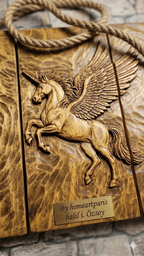 Hand-Carved Wooden Pegasus Art - Homeartparis production