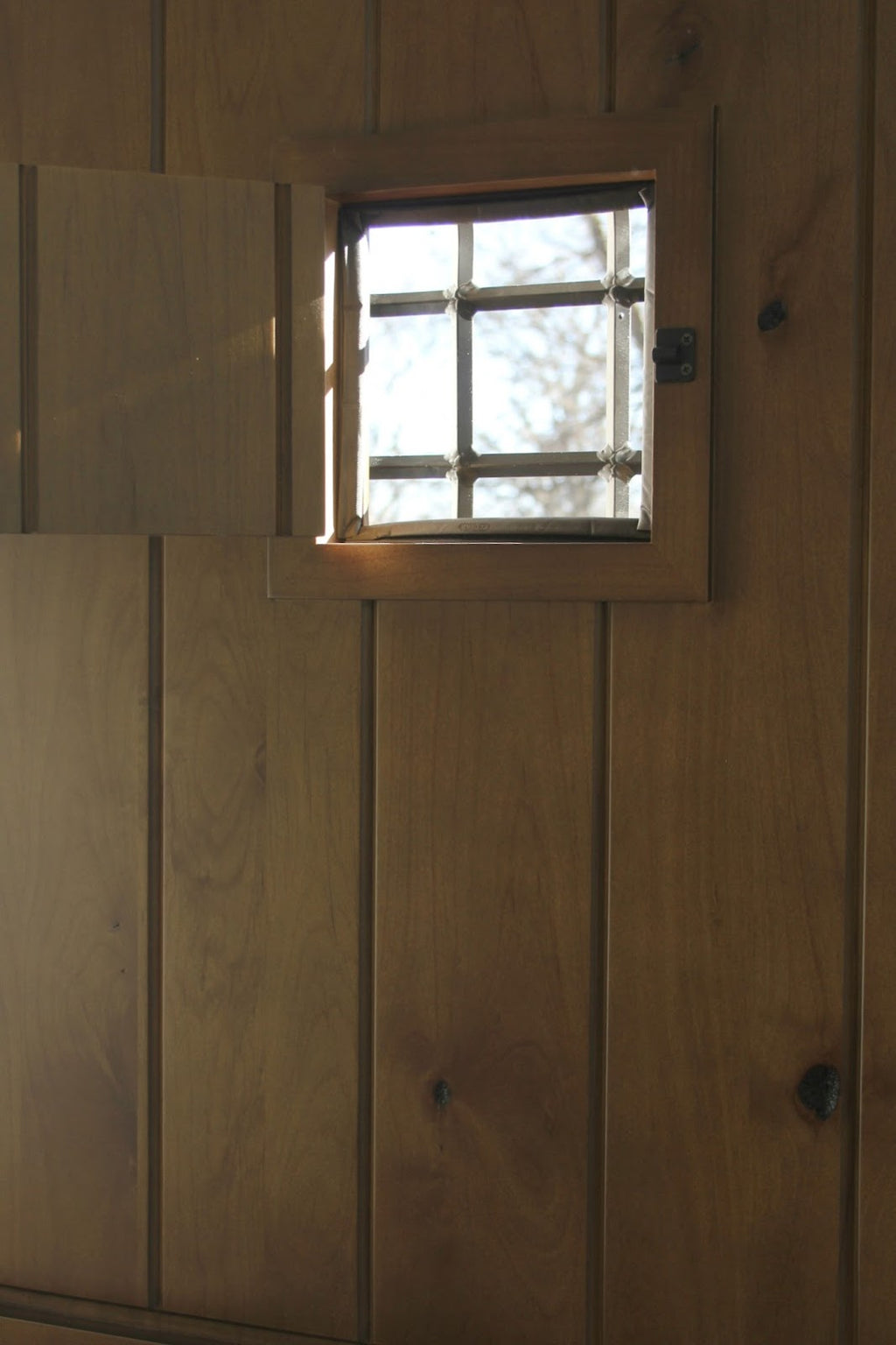 Vintage Handcrafted Solid Wood Barn Door - Rustic Speakeasy Style Sliding Door - Homeartparis production