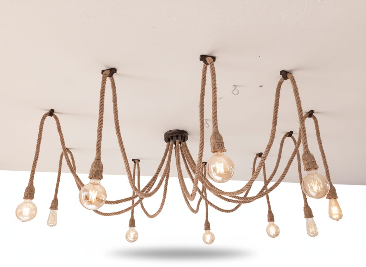 Rope Chandelier Scandinavian Multi Pendant Spider Light Homeartparis production