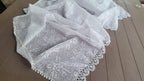 Traditional Handmade Lace Headscarf / Vintage Root Dyed Kerchief - Homeartparis production