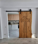 Solid Wood Sliding Barn Door - Custom Artisanal Interior Door with Hardware - Homeartparis production