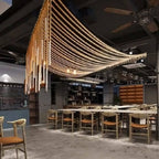 Grand 40-Arm Linear Jute Rope Chandelier - Extra Long Customizable Cascade Lighting - Homeartparis production