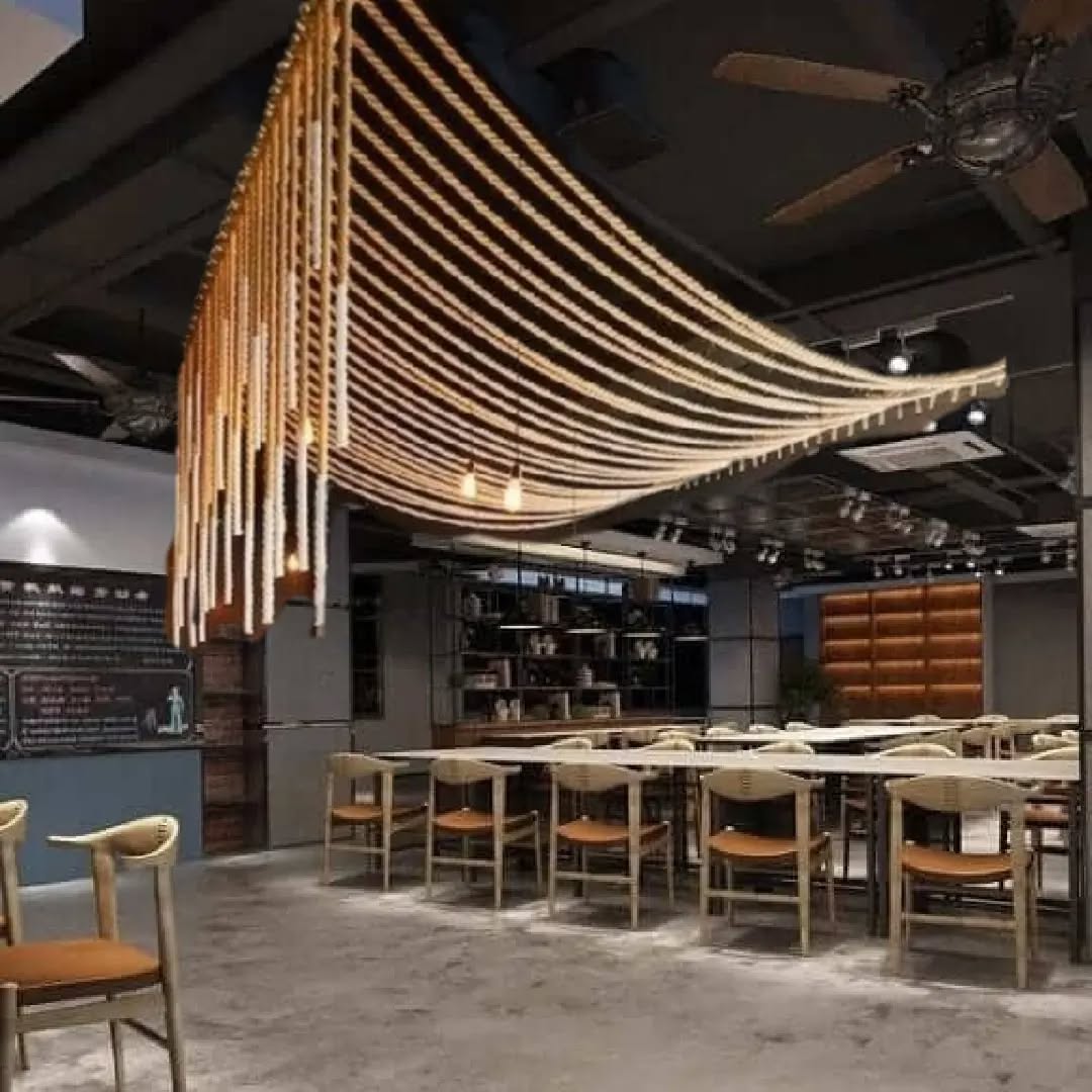 Grand 40-Arm Linear Jute Rope Chandelier - Extra Long Customizable Cascade Lighting - Homeartparis production