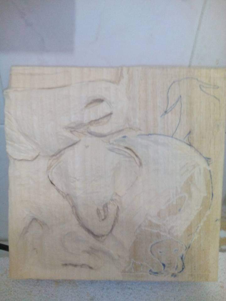 Serengeti Wind: Hand-Carved Wooden Elephant Family - Homeartparis production