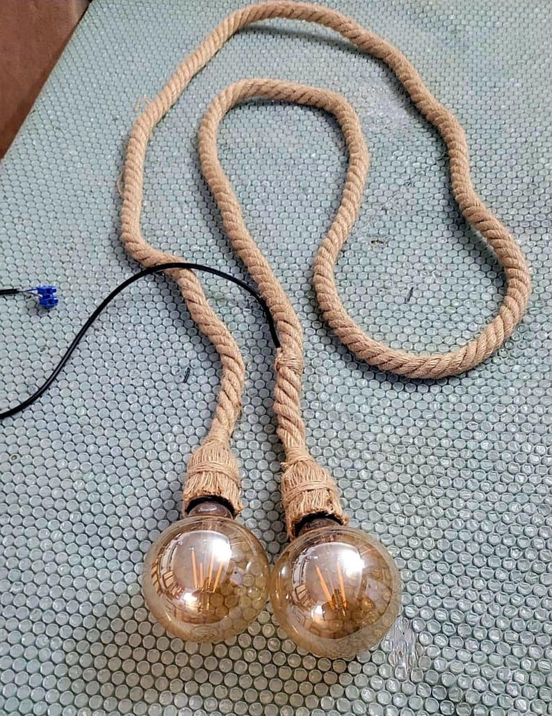 Mega Installation 50-Piece Set Double Sided Rope Chandelier Custom Length Nautical Industrial Lighting Homeartparis production