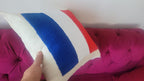 homeartparis Dutch Flag Punch Needle Pillow Cover, Netherlands Linen Cushion Case, Travel Souvenir Gift, Textured Decor 16x16