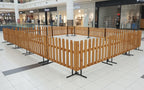 Freestanding Wood Picket Fence Panel, Portable Retail Store Barrier, Modular Event Booth Display, Customizable Pine Wood Fence Section by homeartparis