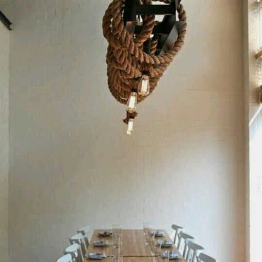 Rustic Industrial Metal and Rope Chandelier 100 cm Large Pendant Light Homeartparis production