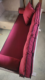 Red Wood Hanging Sofa Minimalist Indoor Couch Homeartparis production, swing bed