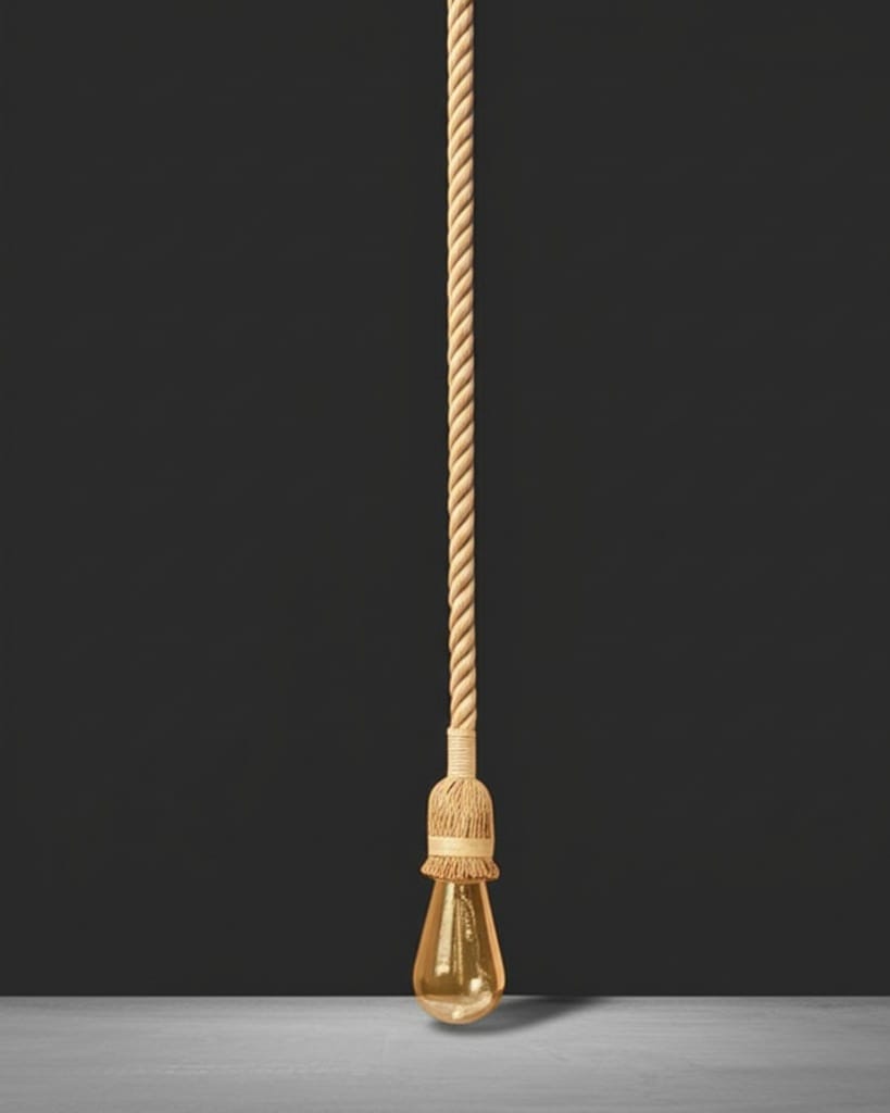 Handcrafted Natural Bamboo and 3-Light Rope Pendant Chandelier Homeartparis production