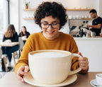 GIANT Ceramic Coffee Cup Planter | Oversized Cafe Decor Mug | Unique Statement Kitchen & Restaurant Decor