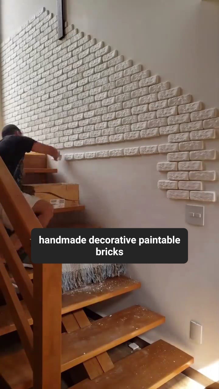 Handmade Decorative Paintable Bricks - Set of 100