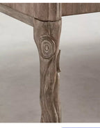 Hand-Carved Chestnut Wood Sideboard with Deer Relief Art - Custom Wildlife Design Homeartparis production