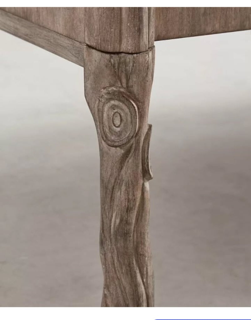 Hand-Carved Chestnut Wood Sideboard with Deer Relief Art - Custom Wildlife Design Homeartparis production