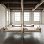 Desing Hanging Swing bed Set | Includes Cushion & Pillow, 70x190 cm Porch Swing, Modular Joinable Design, Floating Sofa