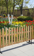Freestanding Wood Picket Fence Panel, Portable Retail Store Barrier, Modular Event Booth Display, Customizable Pine Wood Fence Section by homeartparis