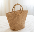 The Homeartparis Oversized Straw Tote Bag - Handmade Raffia Beach Bag by Seval Özsoy - Large Summer Vacation Bag with Bamboo-Look Handles - Chic Bohemian Gifts