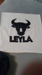 Zodiac Sign Punch Needle Pillow Case – Custom Name Linen Cushion Cover – Unique Astrology Gift