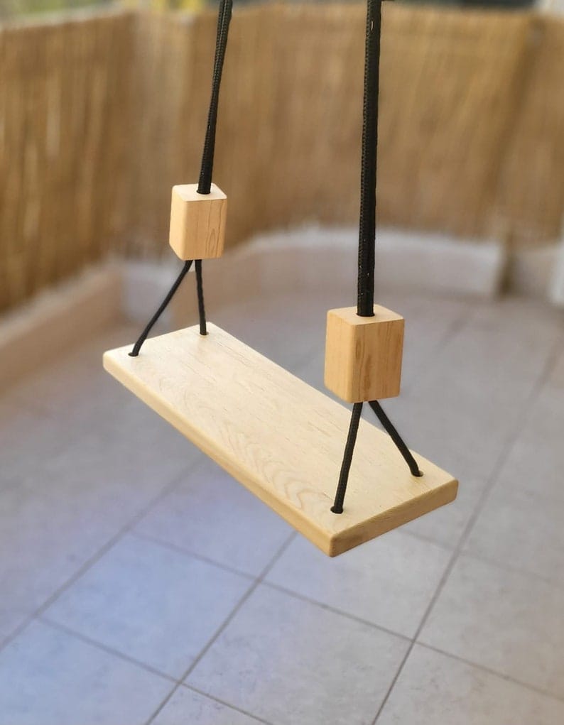 Homeartparis Industrial Adult Swing - 400 kg Capacity Solid Spruce Decorative Hanging Seat
