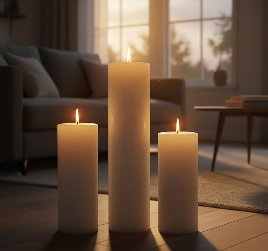 large Candle 3 pcs set /  Homeartparis production