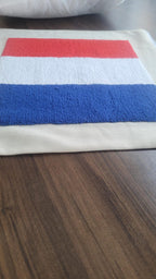 homeartparis Dutch Flag Punch Needle Pillow Cover, Netherlands Linen Cushion Case, Travel Souvenir Gift, Textured Decor 16x16