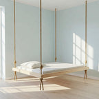 Desing Hanging Swing bed Set | Includes Cushion & Pillow, 70x190 cm Porch Swing, Modular Joinable Design, Floating Sofa