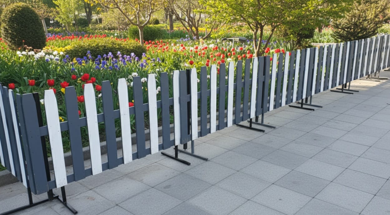Freestanding Wood Picket Fence Panel, Portable Retail Store Barrier, Modular Event Booth Display, Customizable Pine Wood Fence Section by homeartparis