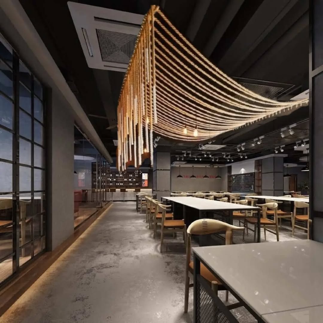 Grand 40-Arm Linear Jute Rope Chandelier - Extra Long Customizable Cascade Lighting - Homeartparis production