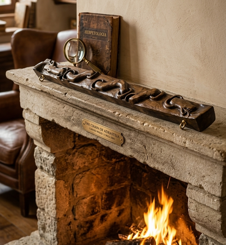 The Eternal Loop: Mythological Hand-Carved Snake Masterpiece (75 cm) - Homeartparis production