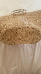 The Homeartparis Oversized Straw Tote Bag - Handmade Raffia Beach Bag by Seval Özsoy - Large Summer Vacation Bag with Bamboo-Look Handles - Chic Bohemian Gifts